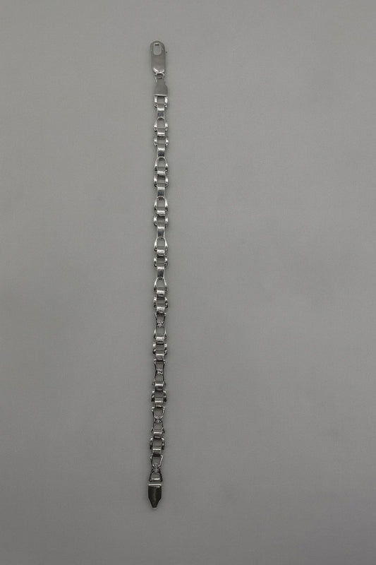 Unisex Stainless Steel Link Bracelet – Modern Silver Chain for Teens & Young Adults