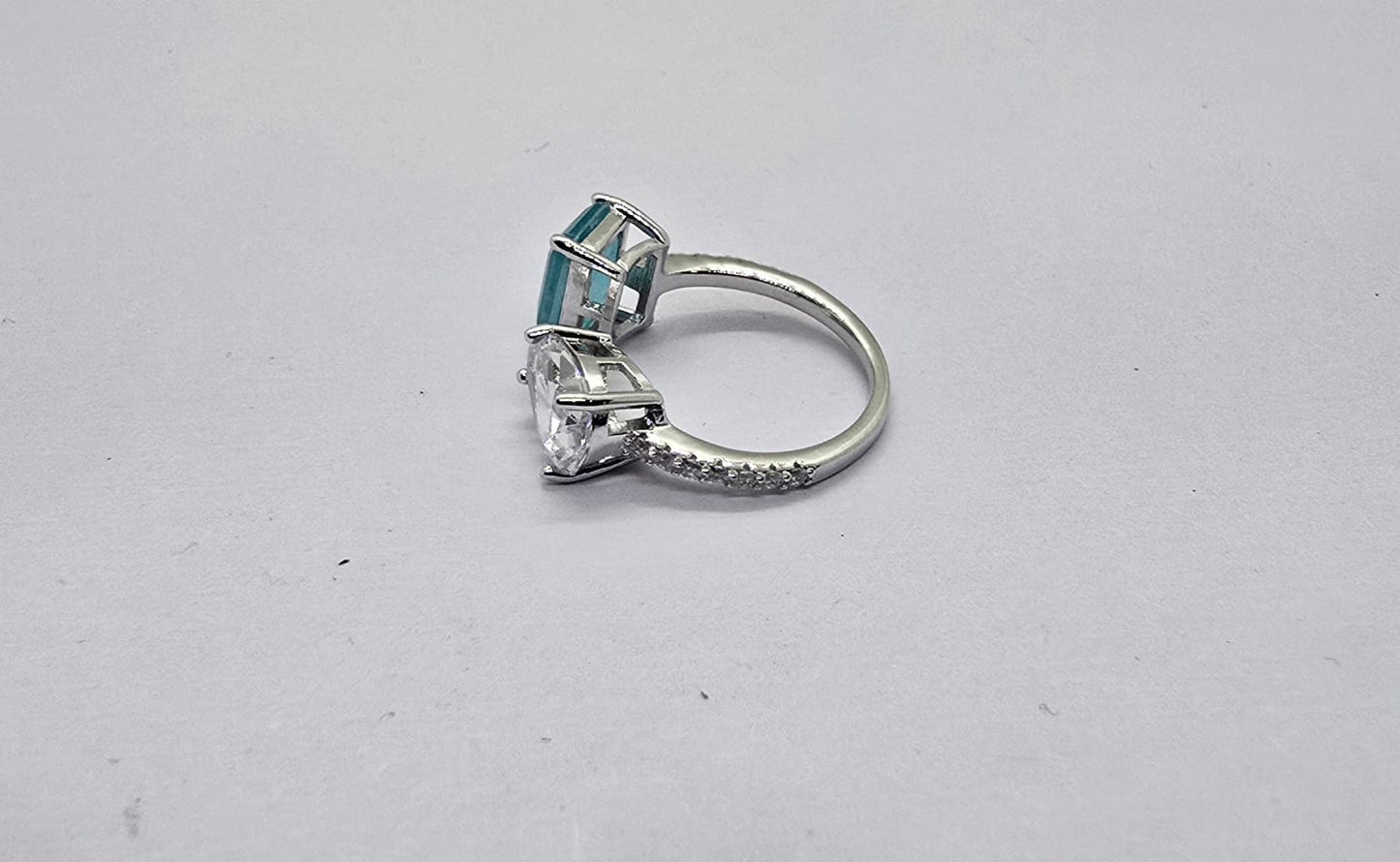 Dual-Stone 925 Sterling Silver Ring