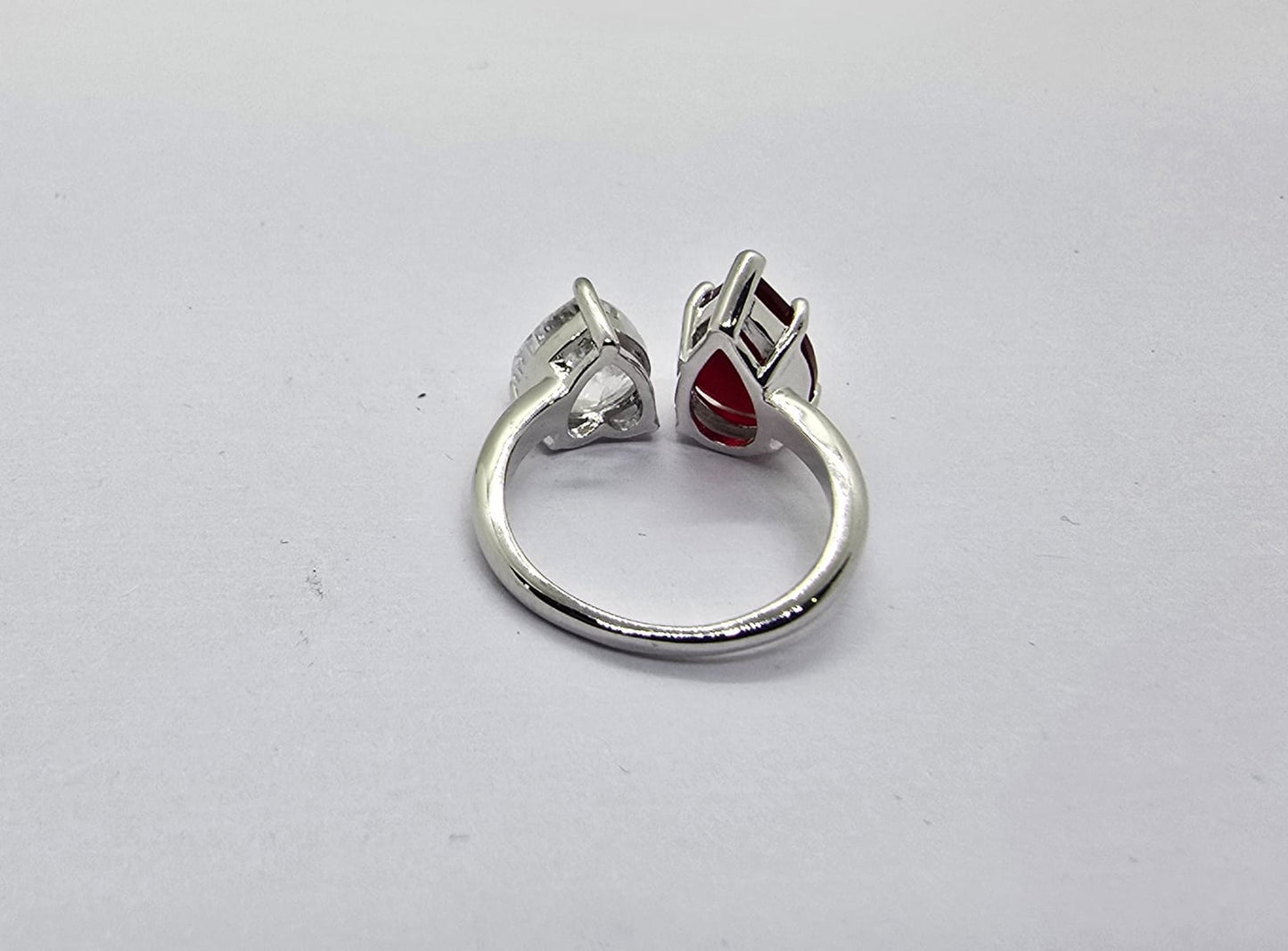 Dual-Stone 925 Sterling Silver Ring