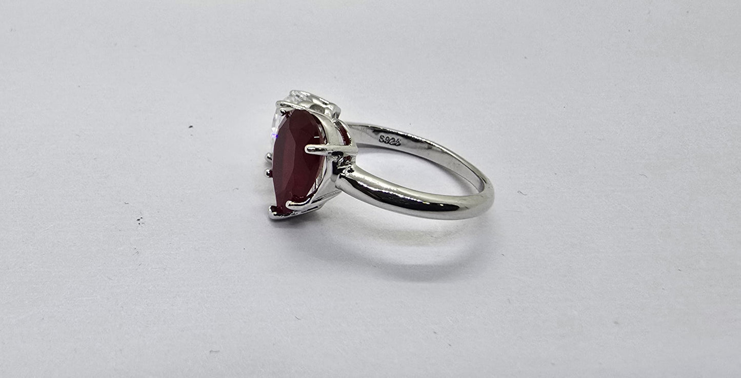 Dual-Stone 925 Sterling Silver Ring