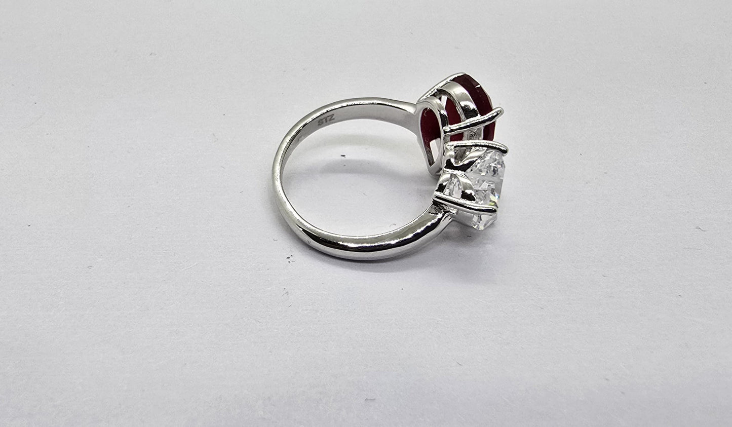 Dual-Stone 925 Sterling Silver Ring