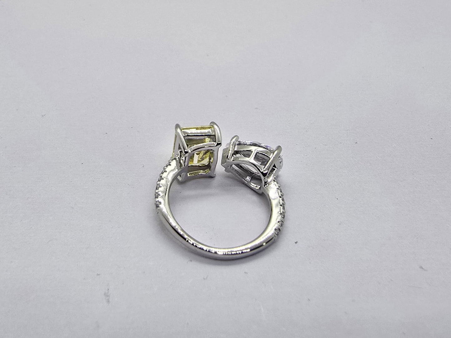 Dual-Stone 925 Sterling Silver Ring