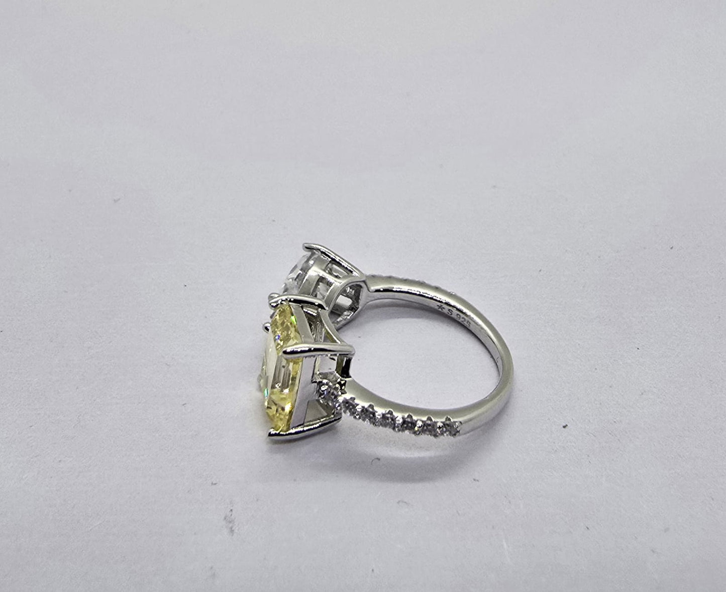 Dual-Stone 925 Sterling Silver Ring